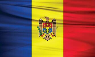 Illustration of Moldova Flag and Editable vector Moldova Country Flag