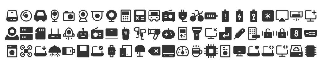 vector conjunto de diseño plantillas y elementos para electrónica y dispositivos en de moda lineal estilo - sin costura patrones con lineal íconos relacionado a electrónica y dispositivos - vector