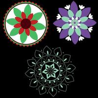 Flat spring flower collection vector