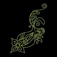 Free vector hand drawn flat design simple flower outline