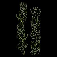 Hand drawn flower collection vector