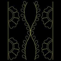 Free vector flat design of linear leaves and flowers