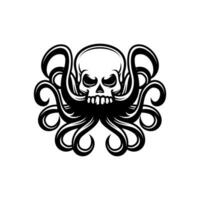 pulpo cráneo vector