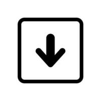 Download icon vector. Upload button illustration. Load symbol or logo. vector