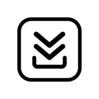 Download icon vector. Upload button illustration. Load symbol or logo. vector