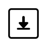 Download icon vector. Upload button illustration. Load symbol or logo. vector