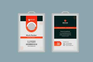 Brand gradient id card design vector