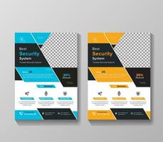 Best Security System Flyer Design template vector