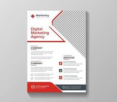 Corporate business company flyer design Editable flyer template vector