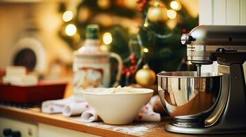 Navidad horneando, Días festivos receta y hogar cocinando, fiesta hornea, ingredientes y preparación en Inglés país cabaña cocina, hecho en casa comida y libro de cocina foto