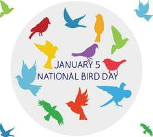 national bird day vector