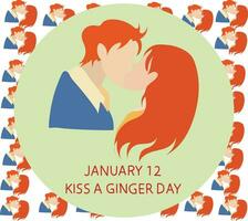 kiss a ginger day vector