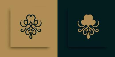 two different logos for a restaurant vector