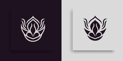 two different logos for a flower design vector