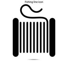 icono de línea de pesca vector