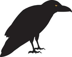 raven silhouette Flat Icon vector illustration Clipart