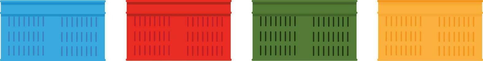 Crate stack cartoon vector. free space for text. wallpaper. vector