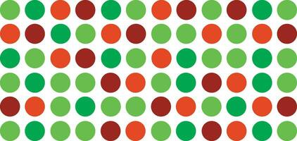 Red and green polka dot pattern. Vector illustration