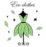 Eco clothes. Clothes made of natural materials vector