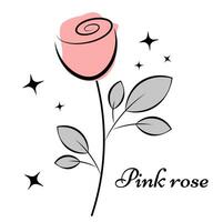 Rose on a white background vector