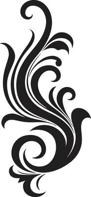 Garden Reverie Vector Floral Emblem Serenade of Blooms Decorative Emblem Icon