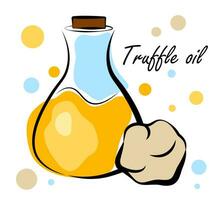 Truffle oil. White Truffle vector