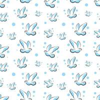 Seamless texture with birds vector
