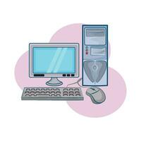 desktop computer illustration vector