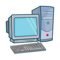 desktop computer illustration vector