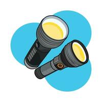 illustration of flashlight vector