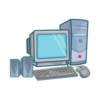 desktop computer illustration vector