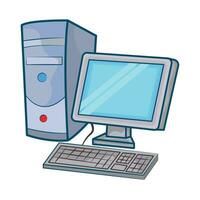 desktop computer illustration vector