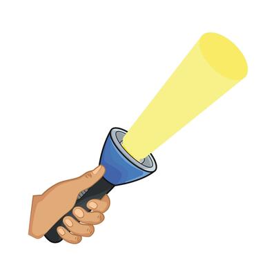 illustration of flashlight