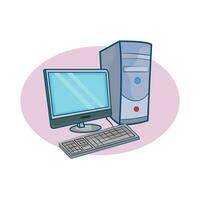 desktop computer illustration vector