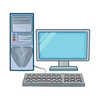 desktop computer illustration vector