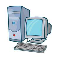 desktop computer illustration vector