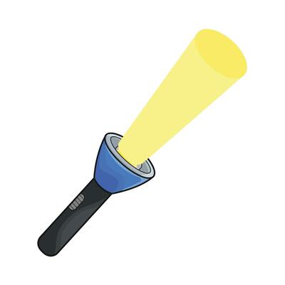 illustration of flashlight