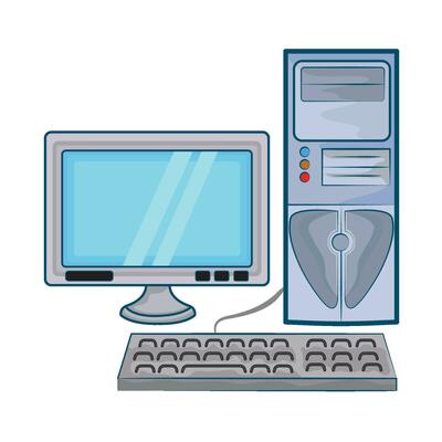 desktop computer illustration