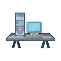 desktop computer illustration vector