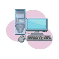 desktop computer illustration vector