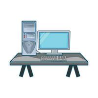 desktop computer illustration vector