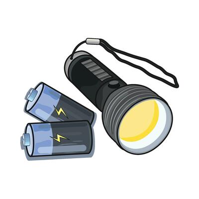 illustration of flashlight