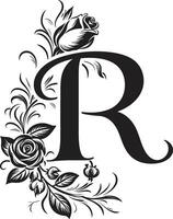 Rococo Patterns Ornate Font R Decor Vector Radiant Elegance Bright Letter R Vector