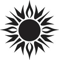 Solar Signet Sun Emblem Design Glowing Glory Sun Symbol vector