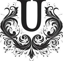 Unity Symphony Harmonious Font U Vector Utopia Flourish Ideal Letter U Vector Art