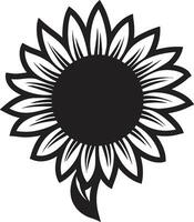 Yellow Radiance Sunflower Logo Sun Kissed Beauty Sunflower Emblem vector