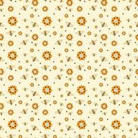 Seamless texture with bees vector