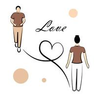 Love Relationship Between a Man and a Woman vector