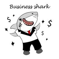 A business shark. Shark in a business suit vector