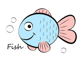 Fish on a white background vector